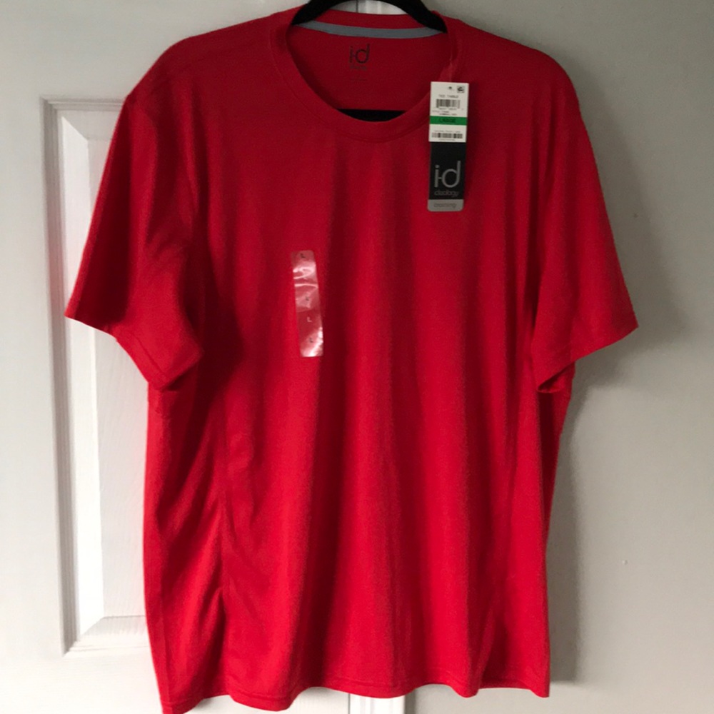 Men’s red workout shirt